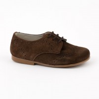 13014 Brown Suede Lace up Brogue